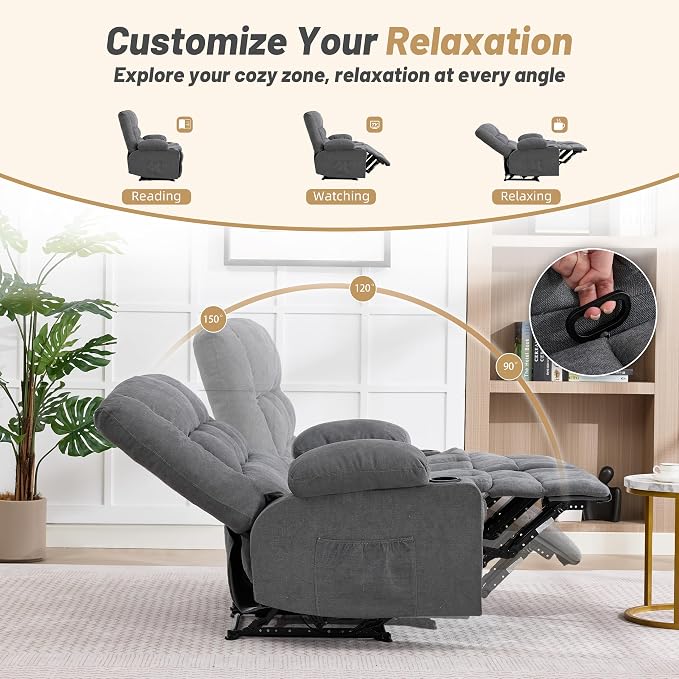 Loveseat Recliner Sofa, Big Large Reclining Sofa - Image 3