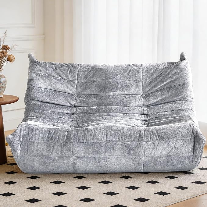 Bean Bag Chair, 2 Seater Lazy Bean Bag Sofa Memory Foam Couch, Giant Bean Bag - Image 6
