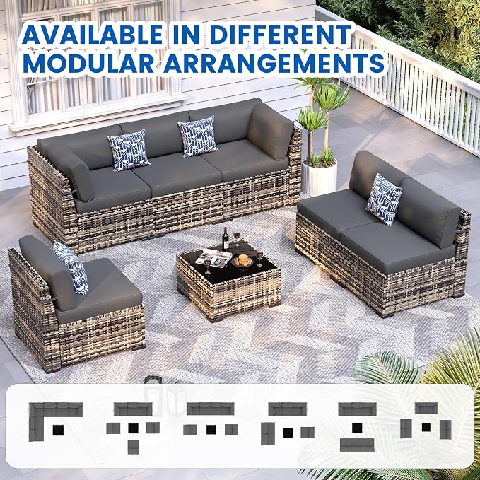 Patio Furniture Sets, 7-Piece Outdoor Patio Furniture - Image 7
