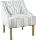 HomePop Swoop Arm Accent Chair, Ivory Stripe by HomePop
