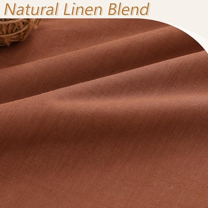 Guken Terracotta 100% Blackout Curtains 84 Inch Length 2 Panels Set Fall - Image 3