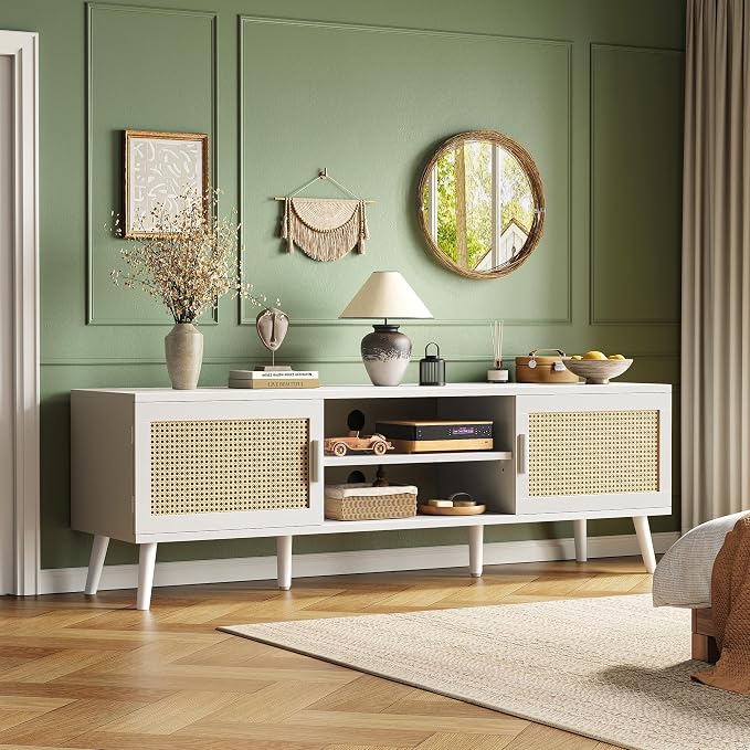 SUPERJARE TV Stand for 65 Inch TV, Entertainment Center - Image 8