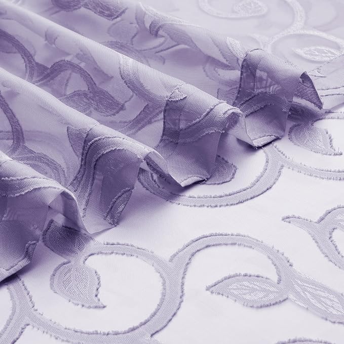OWENIE Furman Extra Long Sheer Curtains 96 inches Long - Image 7