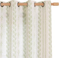 BGment Sage Green Floral Curtains 84 Inch Long, Light Filtering Linen Curtains by BGment