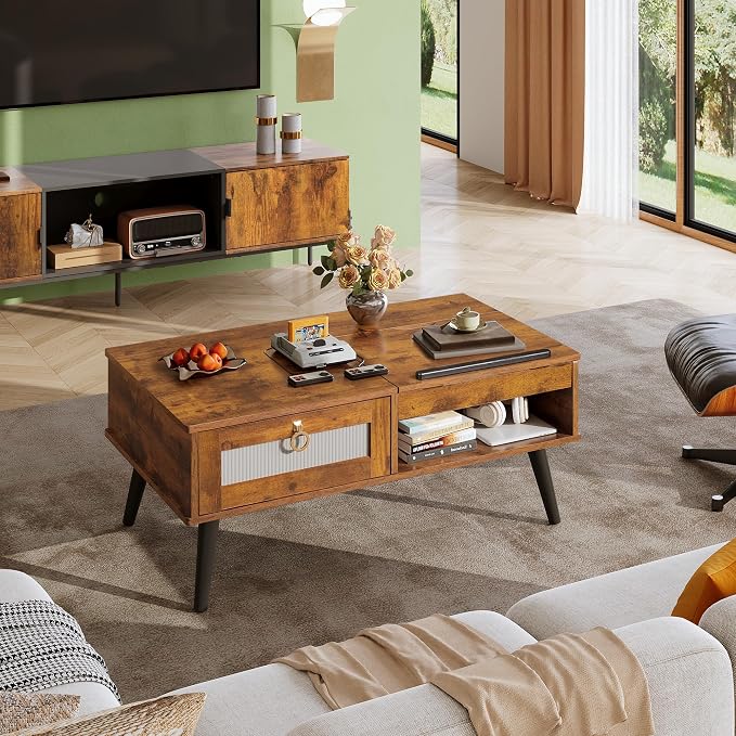 WLIVE Coffee Table, Lift Top Coffee Table - Image 2