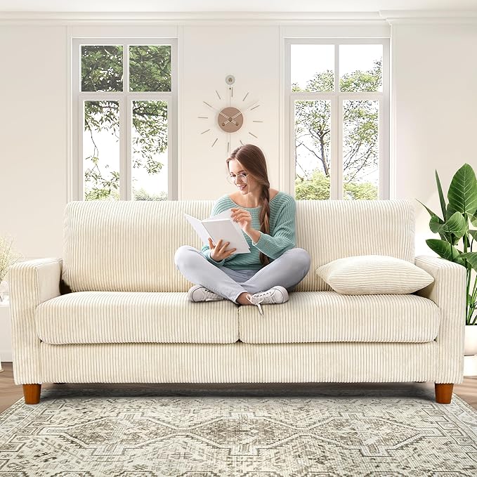 Kidirect 70in L Shaped Couch, Modular Sofa No Tool Assembly, Comfy Sectional - Image 2