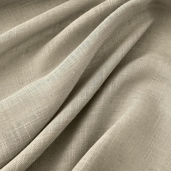 MIULEE Oatmeal Curtains 90 Inch Long 2 Panels - Image 4