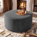BSHOMGI Round Boneless Ottoman Oversized Ottomans by BSHOMGI