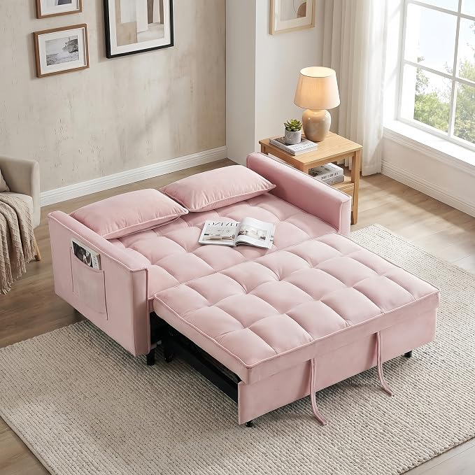 3 in 1 Convertible Sofa Bed, Loveseat Sleeper Sofa - Image 4