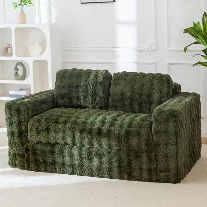 MAXYOYO Loveseat Sofa for Living Room, Small Sofa Couch Tufted Boneless Couch by MAXYOYO