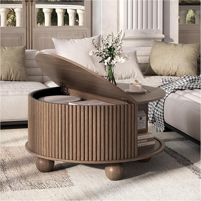 SULIVES Round Coffee Table - Image 7