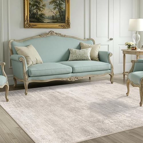 4x6 Living Room Area Rugs: Washable Abstract Non-Slip Small Carpet - Image 2