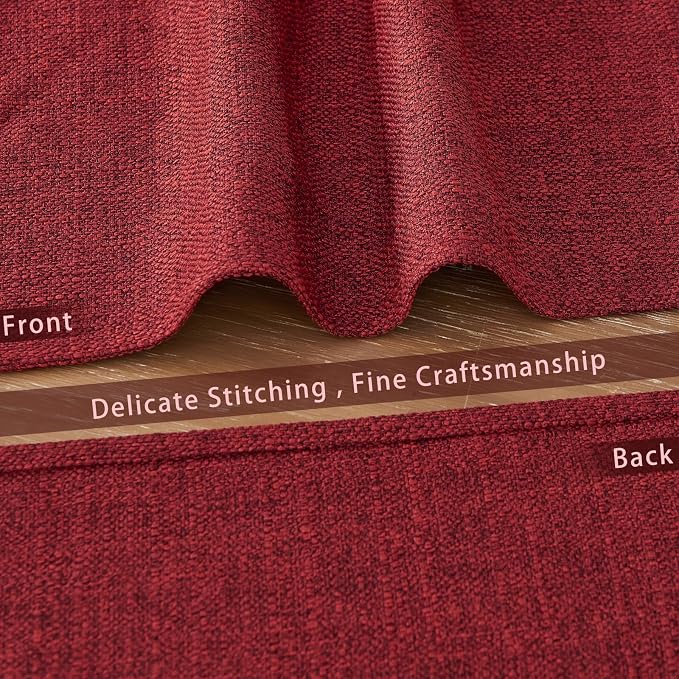 BALCONY & FALCON Placemats Set of 4 Faux Linen Cloth Place Mats Washable - Image 4
