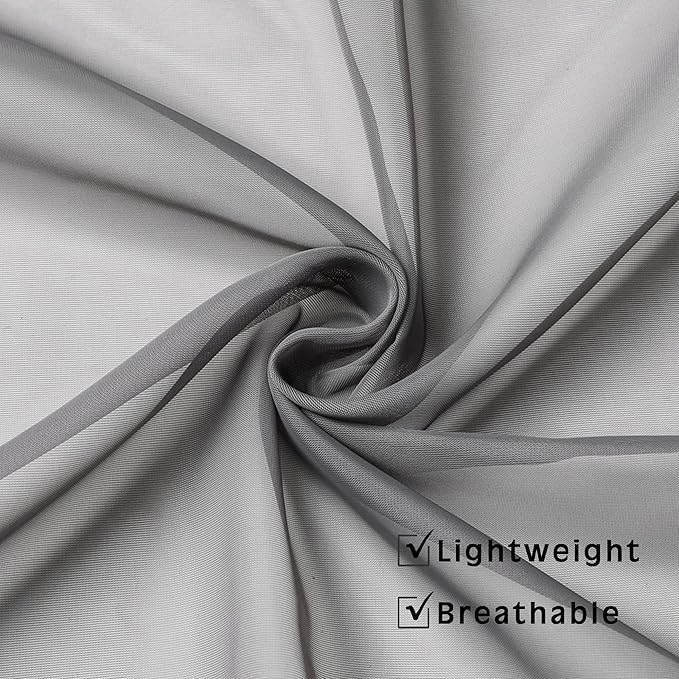 OWENIE Sheer Curtains Living Room 54 inches Long, Rod Pocket Curtain Sheers - Image 7