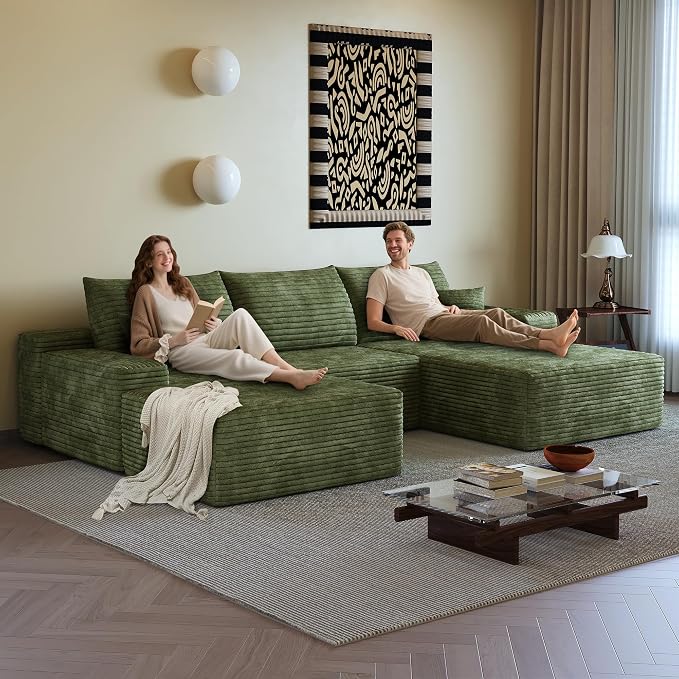 108" Sectional Couches for Living Room Cloud Couch Sofa - Image 6