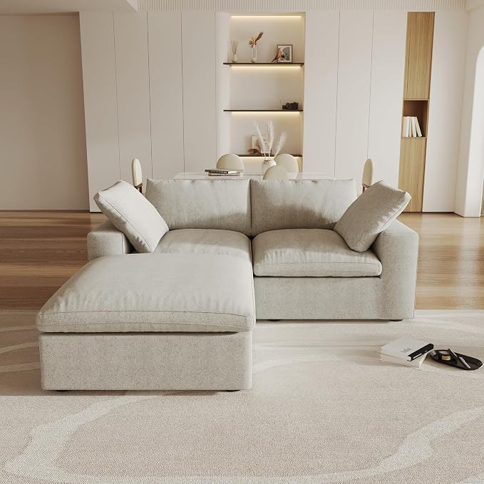 Cloud Modular Sectional Sofa Couch, 80.3" L Shaped Convertible Couches - Image 3