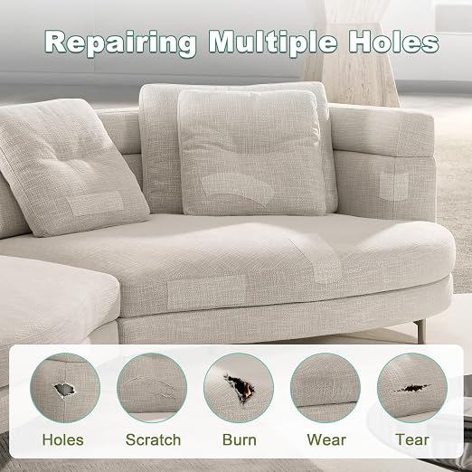Besezx Linen Fabric Repair Tape, 3x79 Inch Self Adhesive Repair Patches - Image 7
