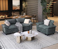 SUNSHINE VALLEY 87.5'' Oversized Loveseat Couch and Chair Set, 3-Seat Chenille by SUNSHINEVALLEY