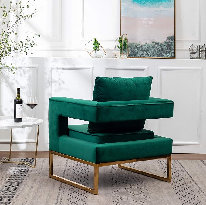 Roundhill Furniture Lenola Upholstered Accent Arm Chair - Image 7