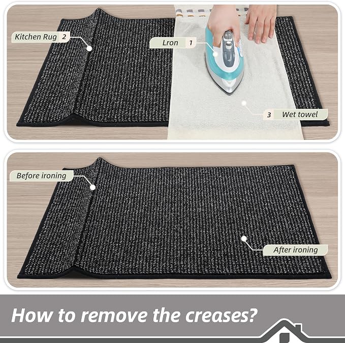 BEQHAUSE Kitchen Rugs 24"x36", Non-Slip Kitchen Mats - Image 9