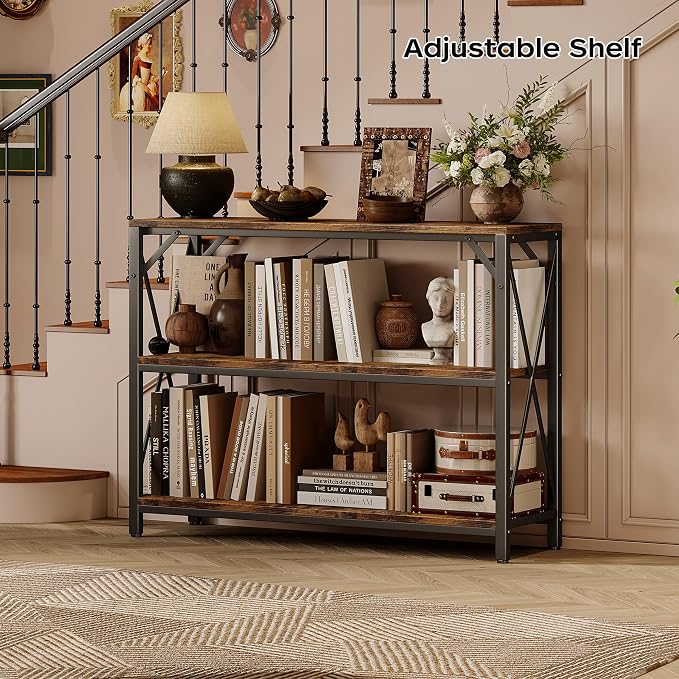 Homeiju Entry Table 40" Width, 3-Tier Entryway Table - Image 2