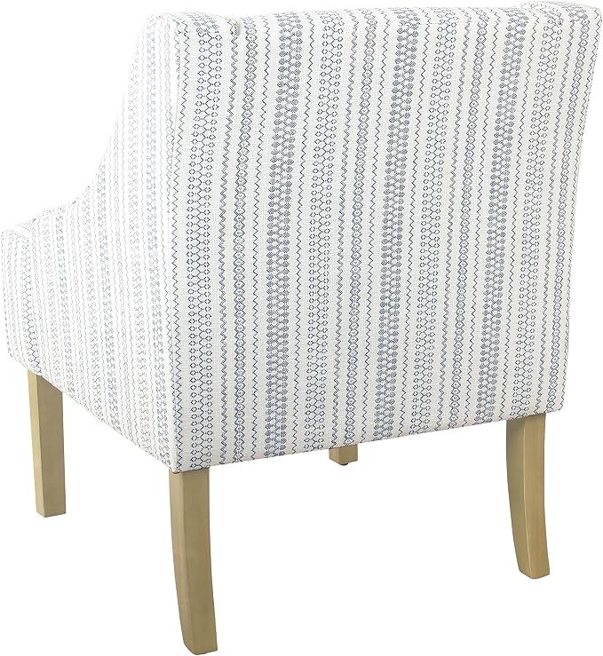 HomePop Swoop Arm Accent Chair, Ivory Stripe - Image 8