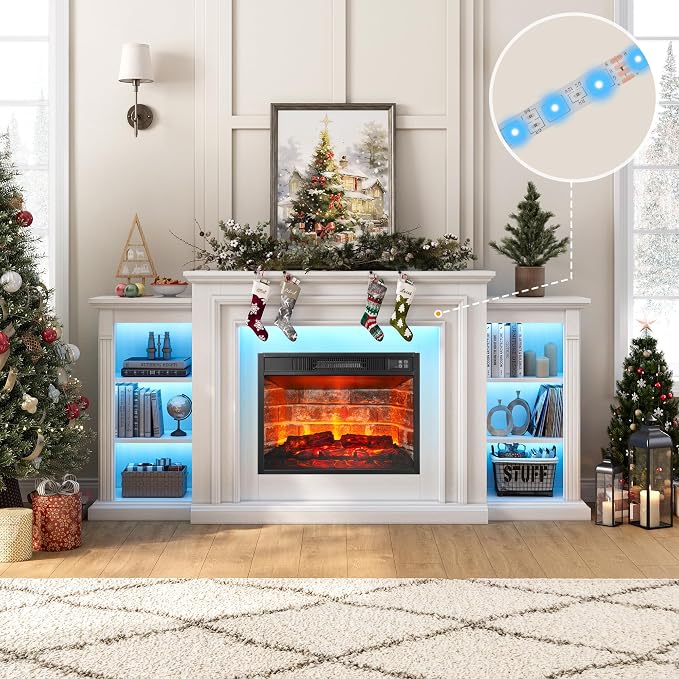 72" LED Lights Electric Fireplace - Image 3
