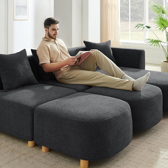 VANOMi 109.84" Modular Sectional Sofa - Image 6
