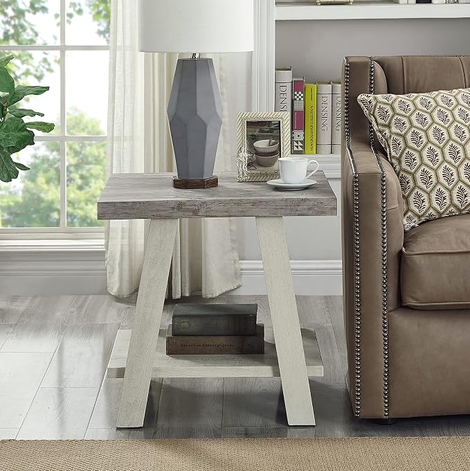 Roundhill Furniture Athens Contemporary 3-Piece Wood Shelf Coffee Table Set - Image 5