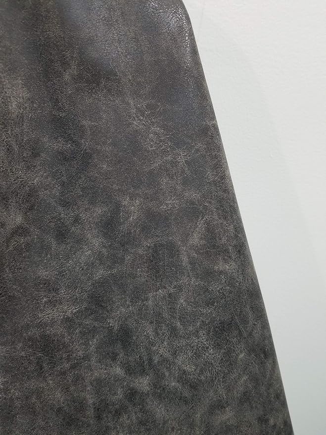 NAT Leathers | Gray Crazy Horse Leather Upholstery Fabric Sold by The Yard Soft - Image 4