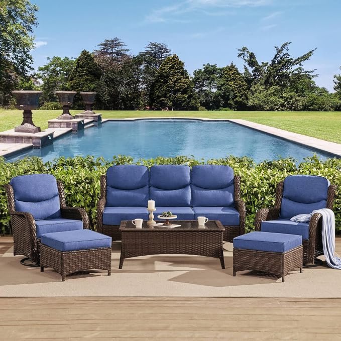 HILLGA Luxury High Back Patio Furniture Set - Image 7