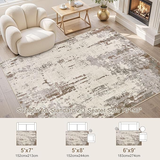 UERMEI 6x9 Area Rug Living Room Rugs - Image 2