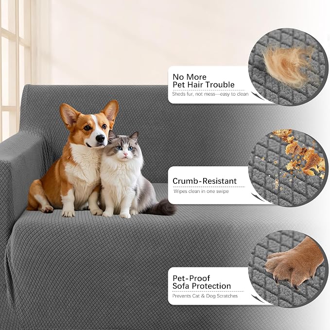 Arfntevss Stretch Sectional Couch Covers L Shaped Corner Sectional Sofa Cover - Image 3