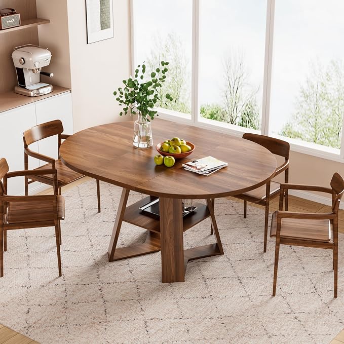 43.3in-59in Extendable Round Dining Table - Image 7