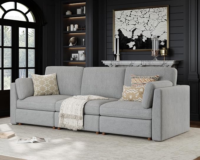 115'' Oversized Modular Sectional Sofa, Solid Wood Frame Sofa, Removable - Image 4