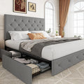 Allewie Upholstered Full Size Platform Bed Frame by Allewie