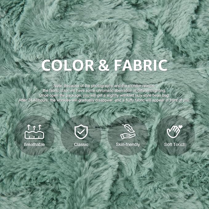 Bean Bag Chairs for Adults Giant Bean Bag Chair Memory Foam BeanBag Chair Bean - Image 4