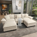HERA'S HOUSE 124" Modular Sectional Sofa, Oversized U Shaped Couches by HERASHOUSE