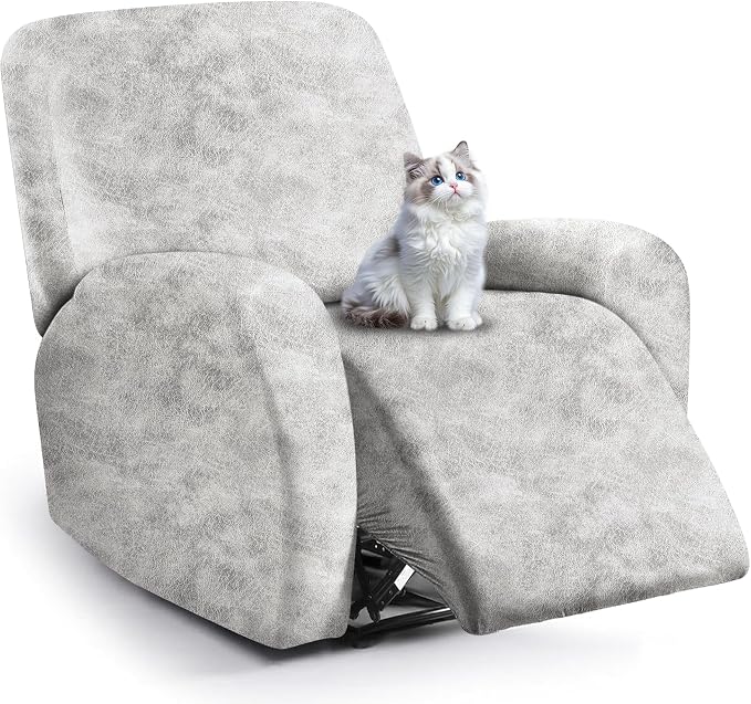 ANARACHON Leather Look Recliner Chair Covers, 4-Pieces Stretch Recliner Cover by ANARACHON