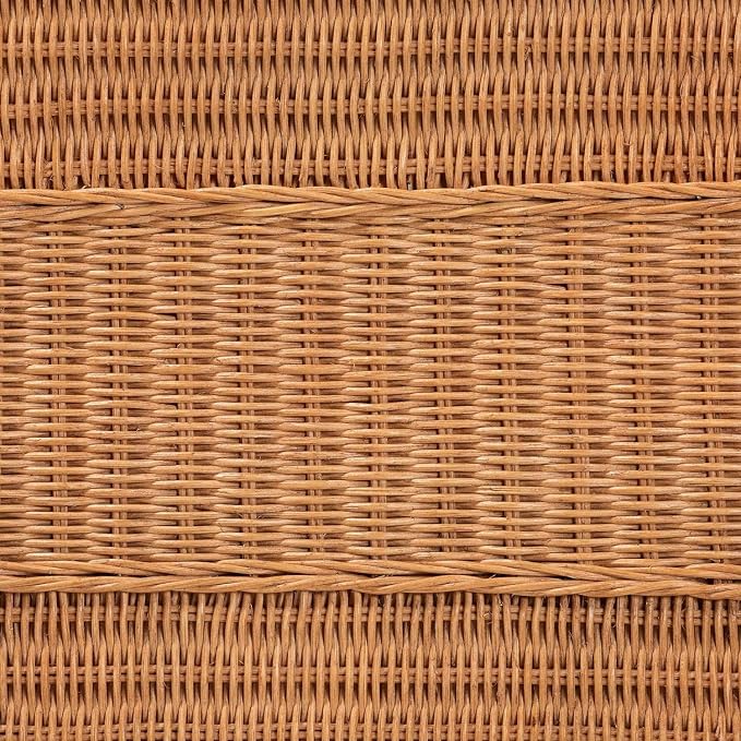 HomeStock Bohemian Side TableRattan & Wood Accent TableHoney Finish26 x 16 x 25 - Image 6