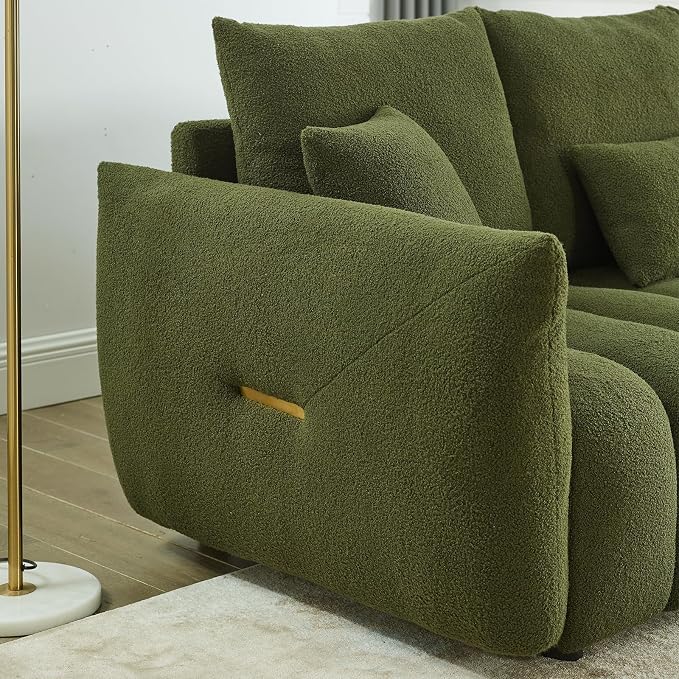 Antetek Set of 3 Teddy Sofa for Living Room, Modern 2 Units Deep Seat Sofa - Image 8