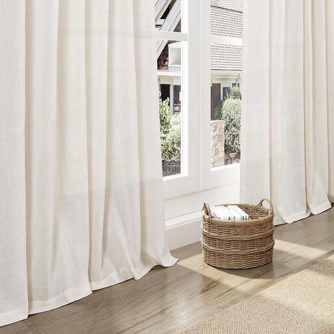 Nanspring Modern Linen Curtains 96 Inches Long - Image 5