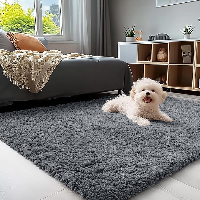 OLANLY 4x8 Area Rugs for Living Room Bedroom, Machine Washable Soft Fluffy - Image 3