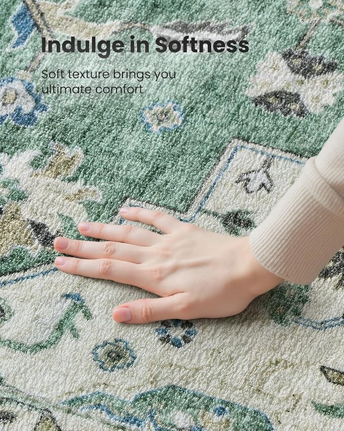 AMADA HOMEFURNISHING 2x3 Washable Area Rug, Low-Profile Entryway Rug - Image 6
