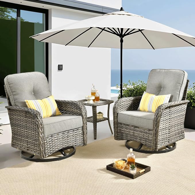 ovios 3-Piece Patio Furniture Set, Outdoor Wicker Sofa - Image 9