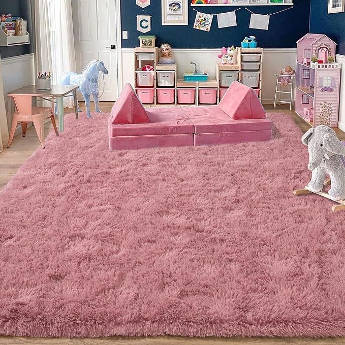Rugs for Living Room 8x10, Soft Shaggy Modern Shag Area Rug for Bedroom by Quntue