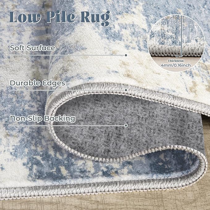 XLUEZ 10x14 Area Rugs for Living Room, Washable Modern Abstract Large Area Rug - Image 4
