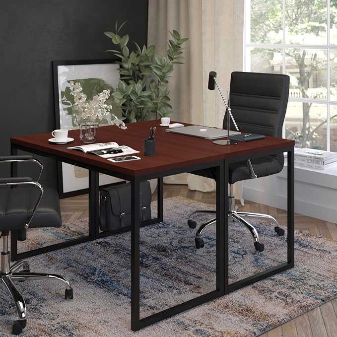 EMMA + OLIVER Industrial Modern Desk-47"L Commercial Grade Home Office - Image 4