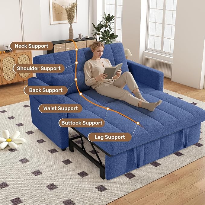 Nebuaegis Sleeper Sofa Bed, 3-in-1 Convertible Pull Out Couch - Image 5