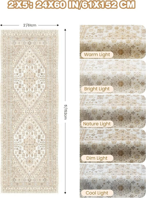 2x5 Rug Runner Washable for Entryway, Soft Bathroom Rugs - Image 2